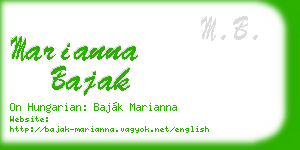 marianna bajak business card